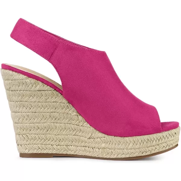 Allegra K Women's Espadrille Platform Heeled Wedges Sandals