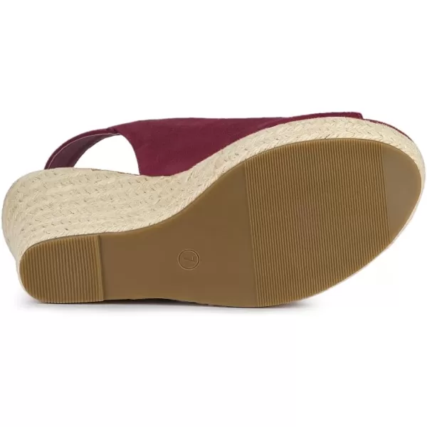 Allegra K Women's Espadrille Platform Heeled Wedges Sandals