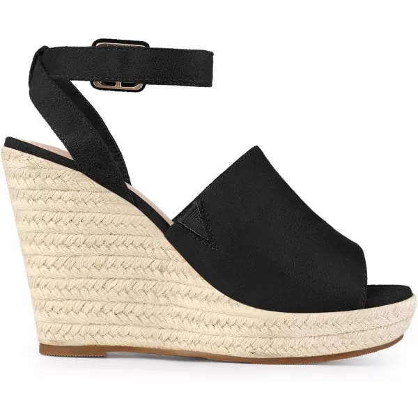 Allegra K Women's Espadrille Platform Slingback Wedges Heels Sandals