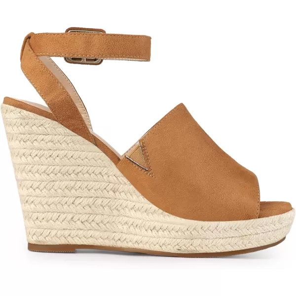 Allegra K Women's Espadrille Platform Slingback Wedges Heels Sandals