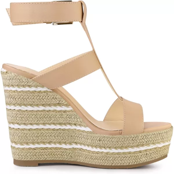 Allegra K Women's Espadrille Strappy Platform Wedges Sandals