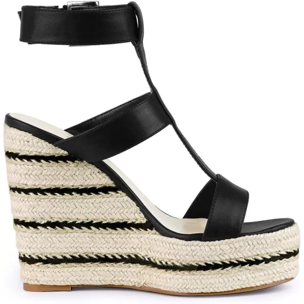 Allegra K Women's Espadrille Strappy Platform Wedges Sandals