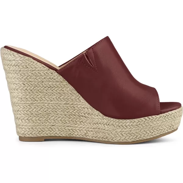 Allegra K Women's Espadrille Wedge Platform Mules