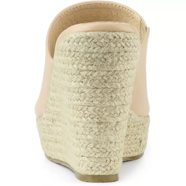 Allegra K Women's Espadrille Wedge Platform Mules