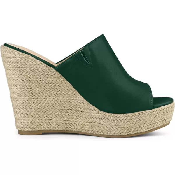 Allegra K Women's Espadrille Wedge Platform Mules