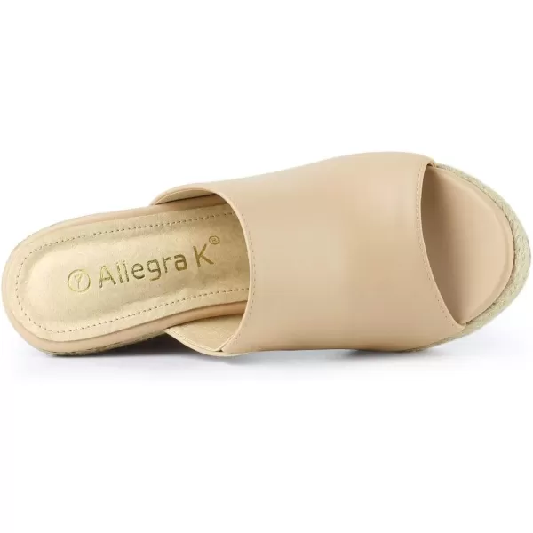 Allegra K Women's Espadrille Wedge Platform Mules