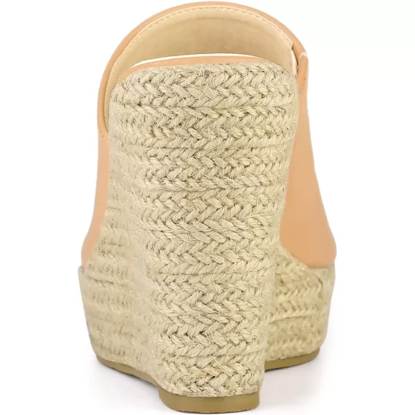 Allegra K Women's Espadrille Wedge Platform Mules