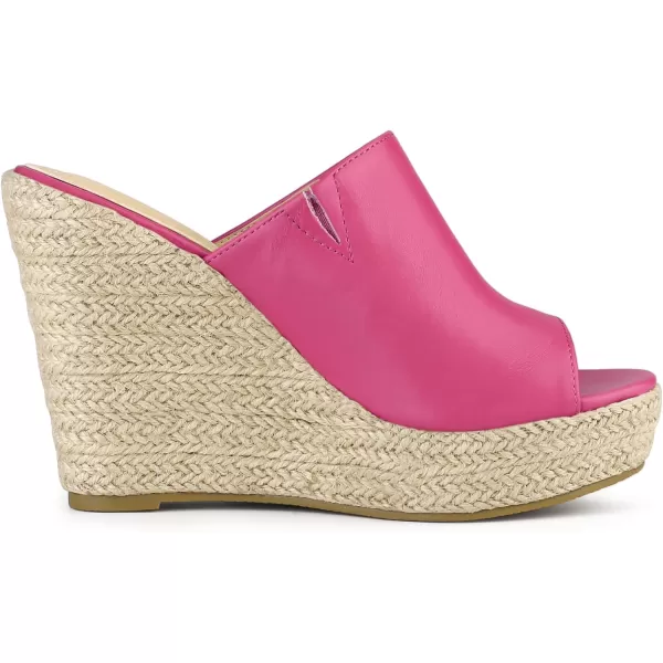 Allegra K Women's Espadrille Wedge Platform Mules