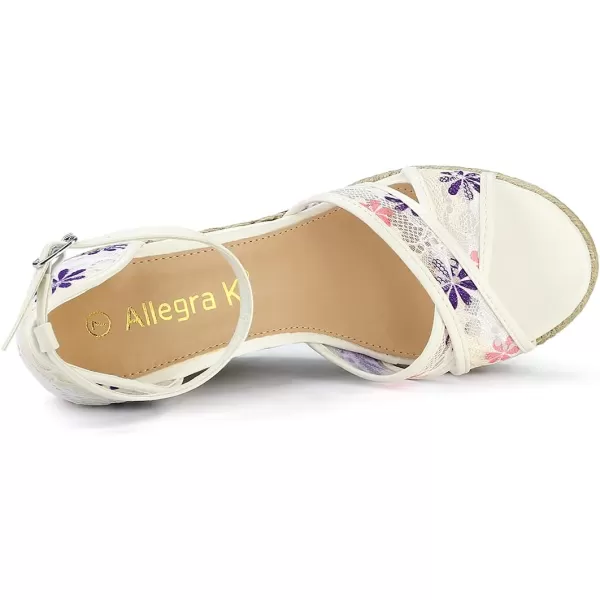 Allegra K Women's Espadrilles Lace Wedges Wedge Sandals