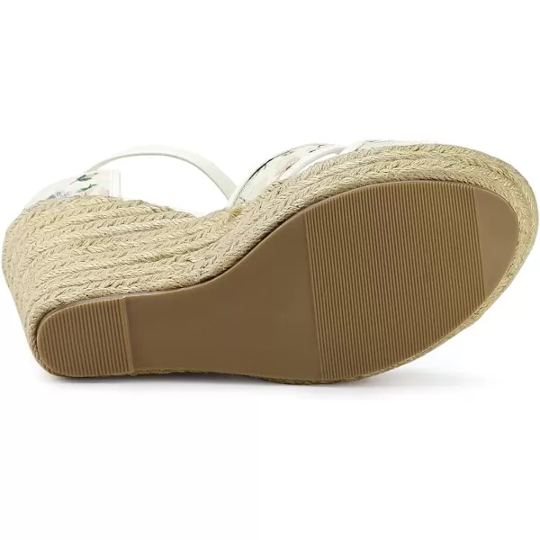 Allegra K Women's Espadrilles Lace Wedges Wedge Sandals