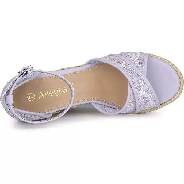 Allegra K Women's Espadrilles Lace Wedges Wedge Sandals