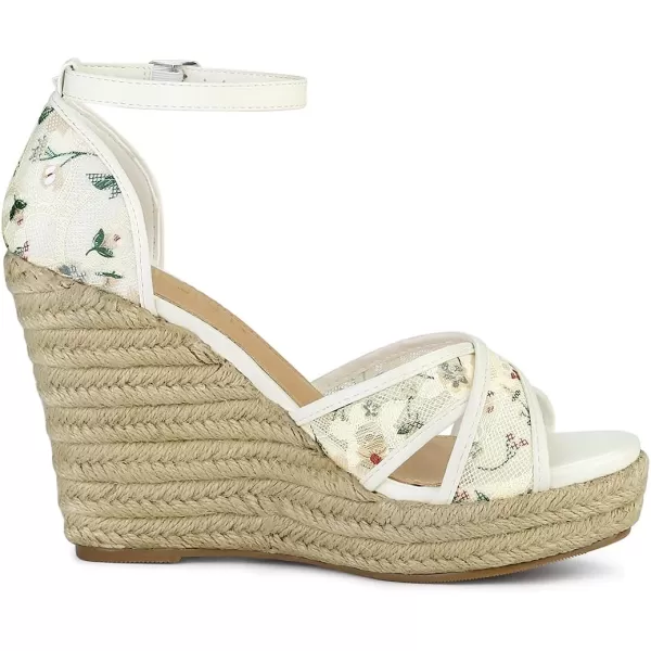 Allegra K Women's Espadrilles Lace Wedges Wedge Sandals