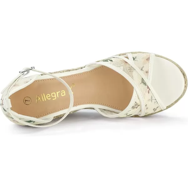 Allegra K Women's Espadrilles Lace Wedges Wedge Sandals