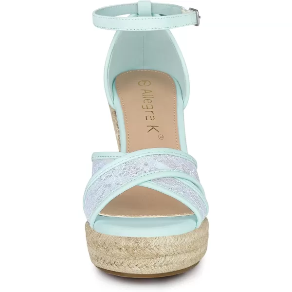 Allegra K Women's Espadrilles Lace Wedges Wedge Sandals