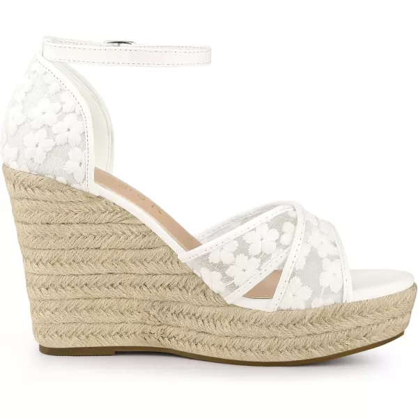 Allegra K Women's Espadrilles Lace Wedges Wedge Sandals