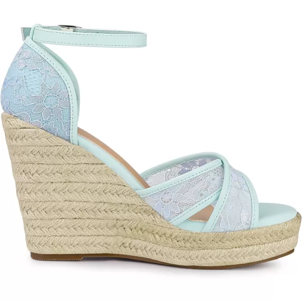 Allegra K Women's Espadrilles Lace Wedges Wedge Sandals