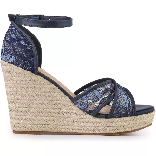 Allegra K Women's Espadrilles Lace Wedges Wedge Sandals