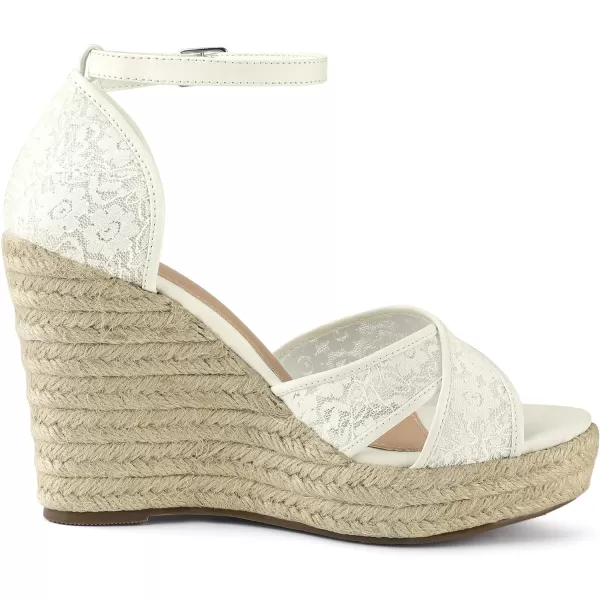 Allegra K Women's Espadrilles Lace Wedges Wedge Sandals