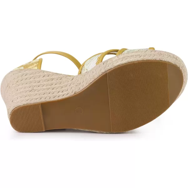 Allegra K Women's Espadrilles Lace Wedges Wedge Sandals