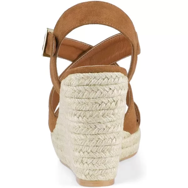 Allegra K Women's Espadrilles Platform Slingback Wedges Sandals