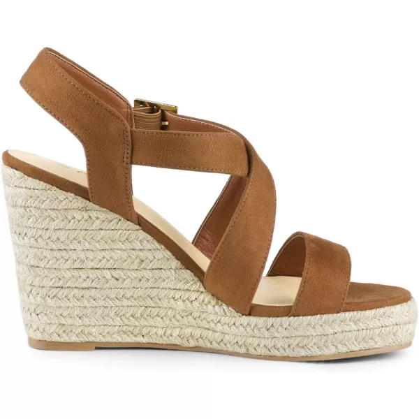 Allegra K Women's Espadrilles Platform Slingback Wedges Sandals