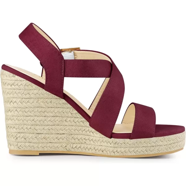 Allegra K Women's Espadrilles Platform Slingback Wedges Sandals