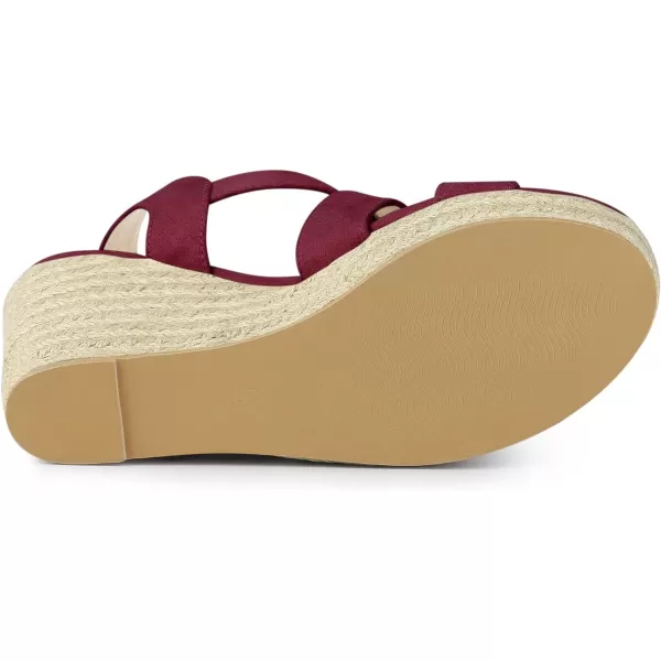 Allegra K Women's Espadrilles Platform Slingback Wedges Sandals