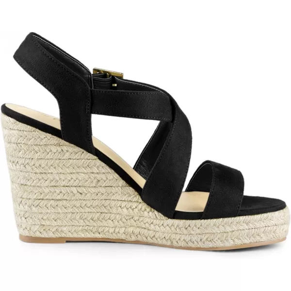 Allegra K Women's Espadrilles Platform Slingback Wedges Sandals