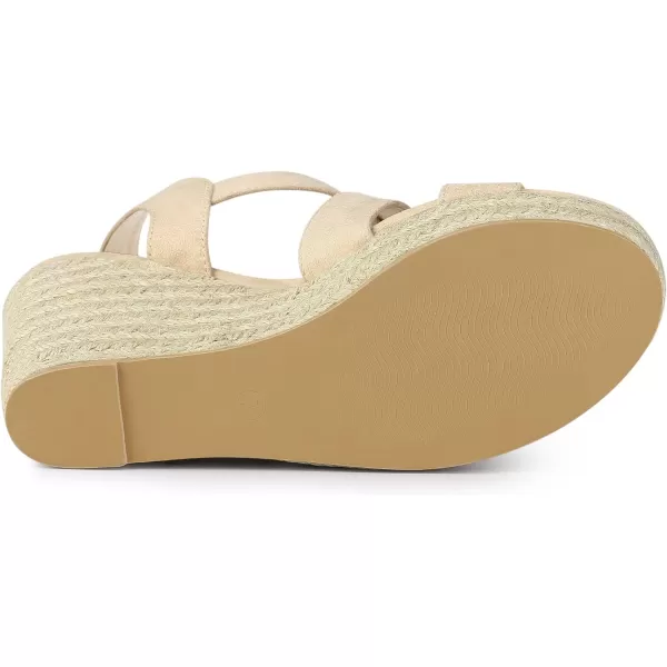 Allegra K Women's Espadrilles Platform Slingback Wedges Sandals