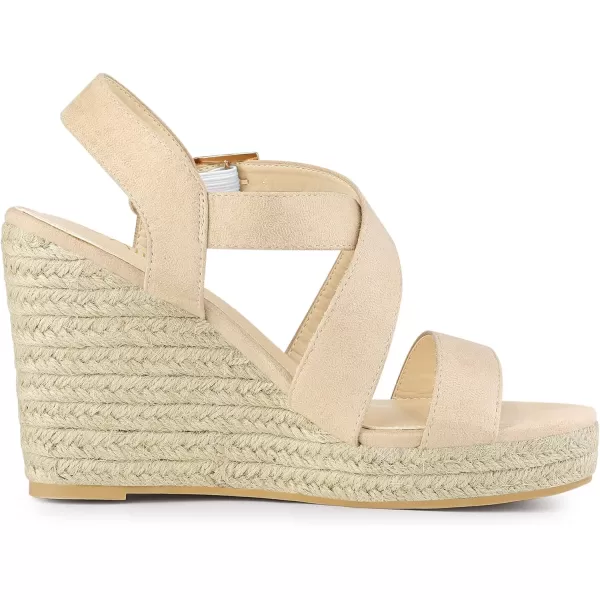 Allegra K Women's Espadrilles Platform Slingback Wedges Sandals