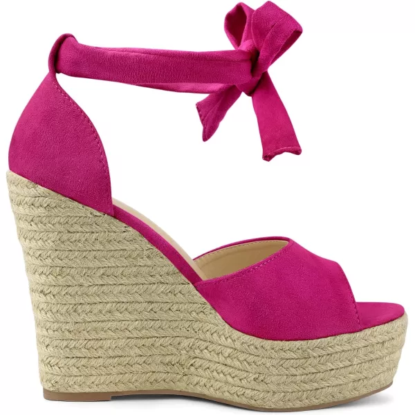 Allegra K Women's Espadrilles Tie Up Ankle Strap Wedges Sandals