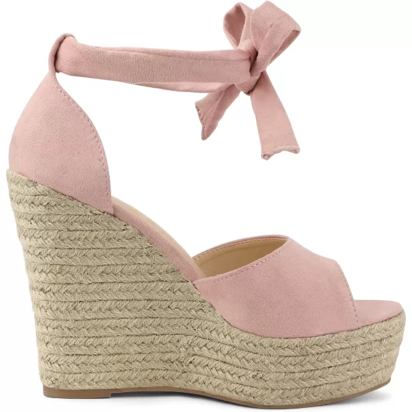 Allegra K Women's Espadrilles Tie Up Ankle Strap Wedges Sandals