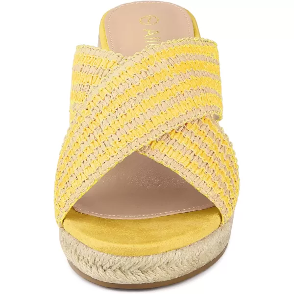 Allegra K Women's Espadrilles Wedges Slide Wedge Sandals