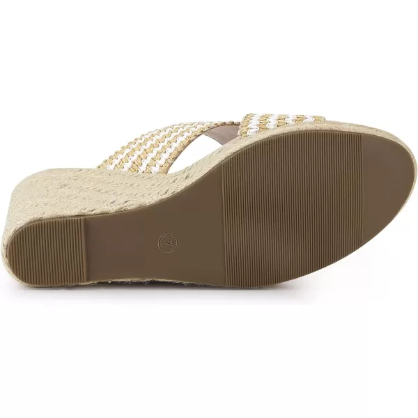 Allegra K Women's Espadrilles Wedges Slide Wedge Sandals