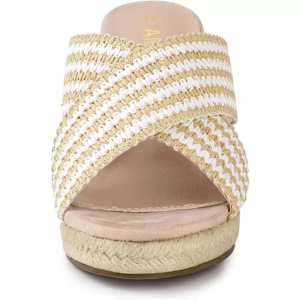 Allegra K Women's Espadrilles Wedges Slide Wedge Sandals