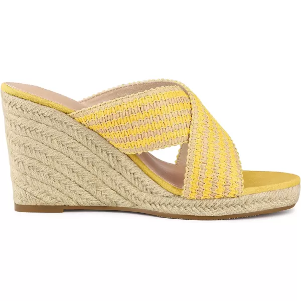 Allegra K Women's Espadrilles Wedges Slide Wedge Sandals