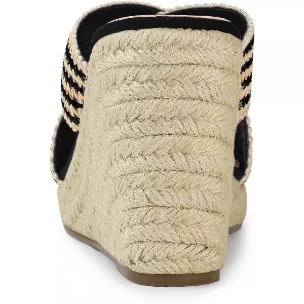 Allegra K Women's Espadrilles Wedges Slide Wedge Sandals