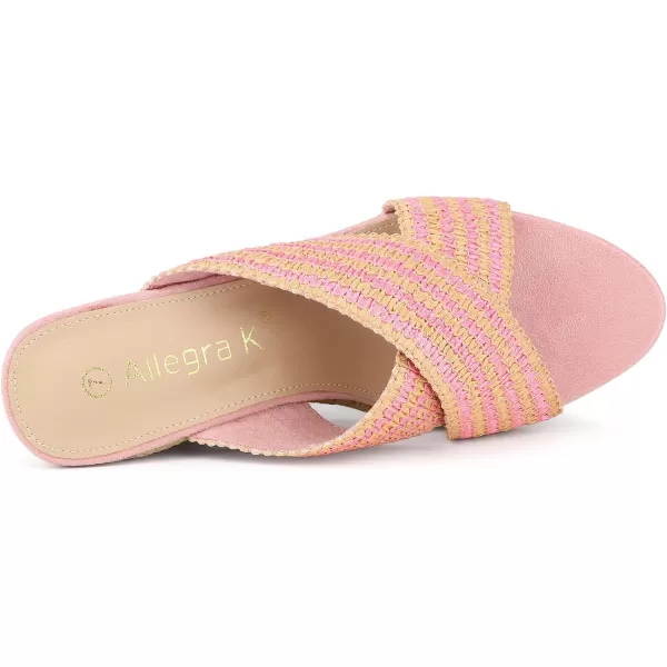 Allegra K Women's Espadrilles Wedges Slide Wedge Sandals