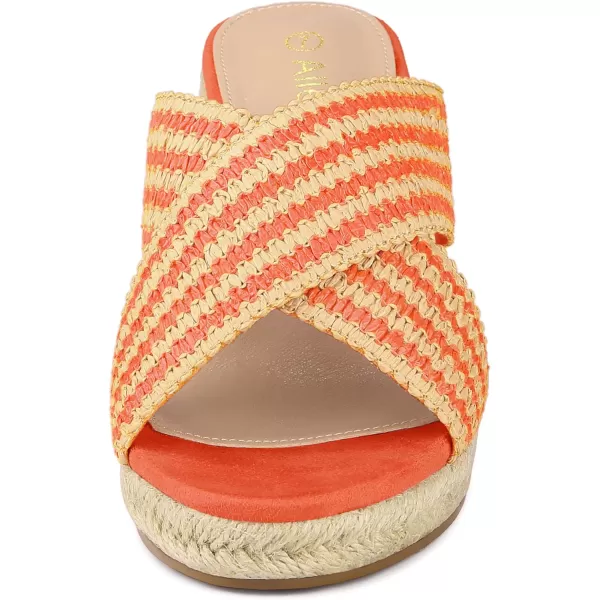 Allegra K Women's Espadrilles Wedges Slide Wedge Sandals