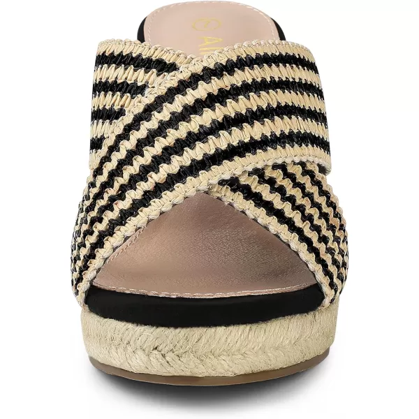 Allegra K Women's Espadrilles Wedges Slide Wedge Sandals