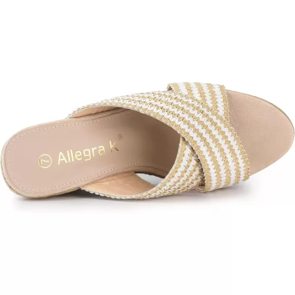 Allegra K Women's Espadrilles Wedges Slide Wedge Sandals