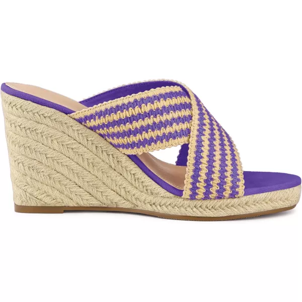 Allegra K Women's Espadrilles Wedges Slide Wedge Sandals