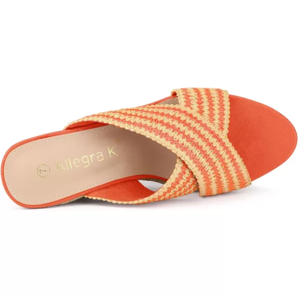 Allegra K Women's Espadrilles Wedges Slide Wedge Sandals