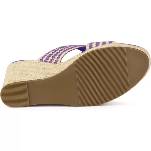 Allegra K Women's Espadrilles Wedges Slide Wedge Sandals