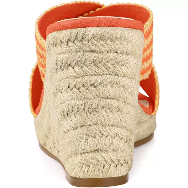 Allegra K Women's Espadrilles Wedges Slide Wedge Sandals
