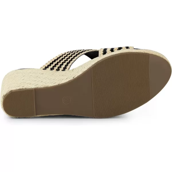 Allegra K Women's Espadrilles Wedges Slide Wedge Sandals