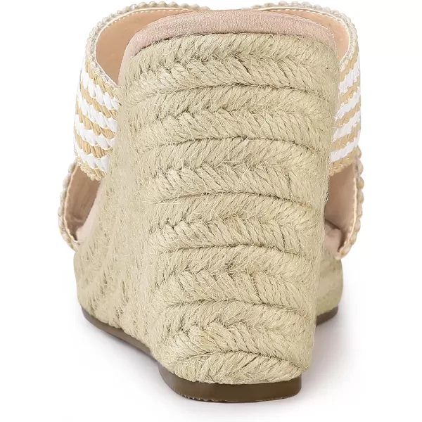 Allegra K Women's Espadrilles Wedges Slide Wedge Sandals