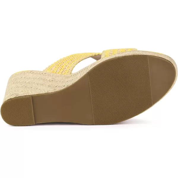 Allegra K Women's Espadrilles Wedges Slide Wedge Sandals