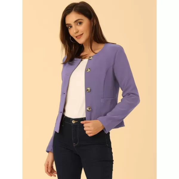 Allegra K Women's Fall Casual Jacket Elegant Button Front Work Office Blazer