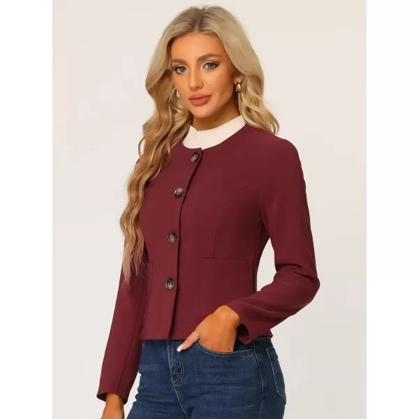 Allegra K Women's Fall Casual Jacket Elegant Button Front Work Office Blazer